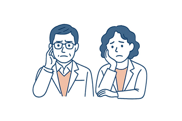 悩んでいる研究者イメージ