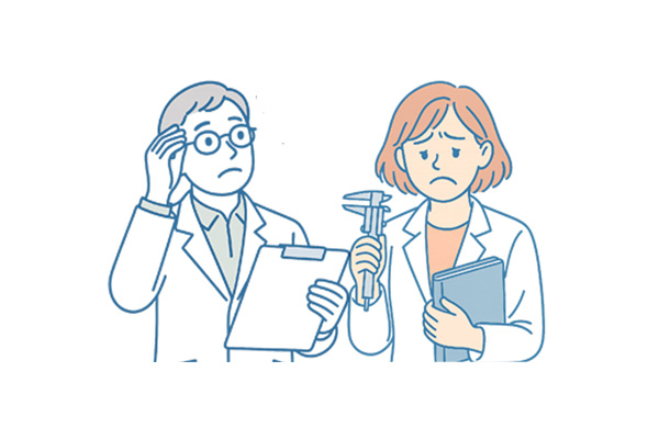 悩んでいる研究者イメージ